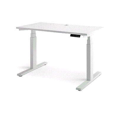 Enhance Electric Height Adjustable Desk - White / White - Home Office Space NZ