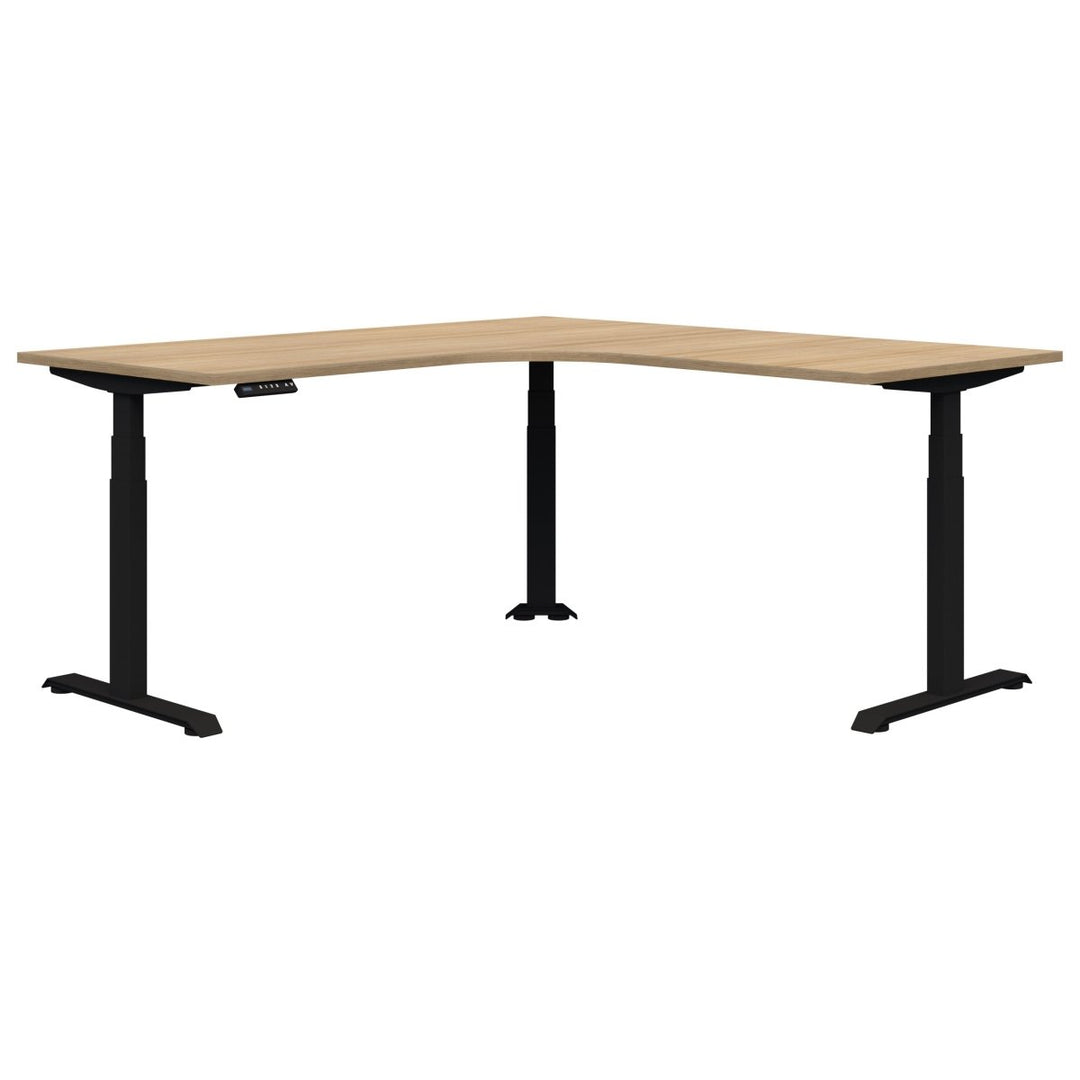 Summit II Electric 90 Degree Corner Workstation Desk 1800x1800x800 - Home Office Space NZ