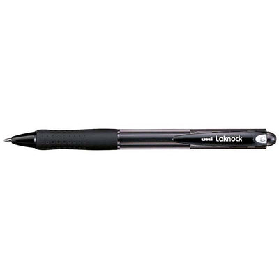 Uni Laknock 1.0mm Medium Black Pens (12 Pack) - Home Office Space NZ