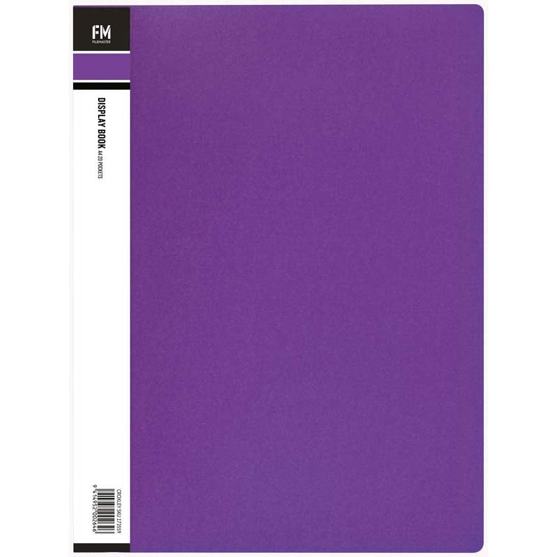 FM Display Book A4 20x Pocket - Multiple Colours