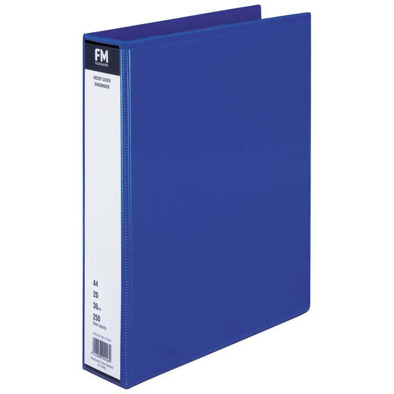 FM A4 Overlay Insert Cover Ring Binder 2x 38mm rings - Multi colours