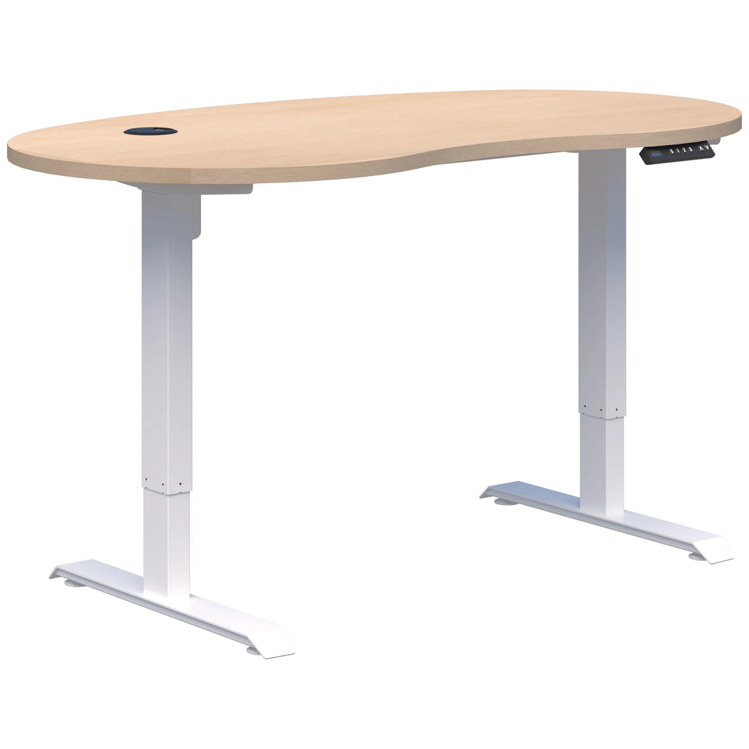Duo II Electric Single Desk - Bean Shape (Height Adjustable)