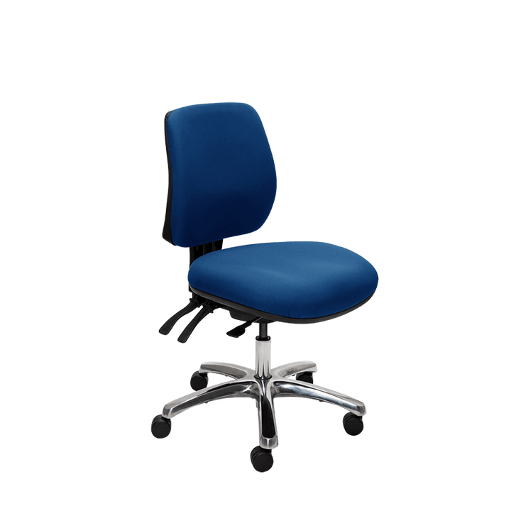 Roma – 3-Lever Mid Back + Polished Aluminium Base - Home Office Space NZ