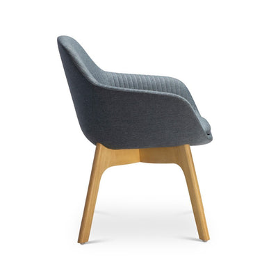 Ava Chair with Wood Leg Base - Home Office Space NZ