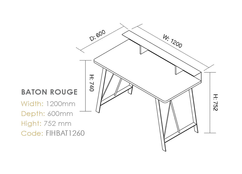 Baton Rouge Computer Desk - Home Office Space NZ