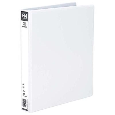 Binder Overlay A4 2/26 White Insert Cover - Home Office Space NZ