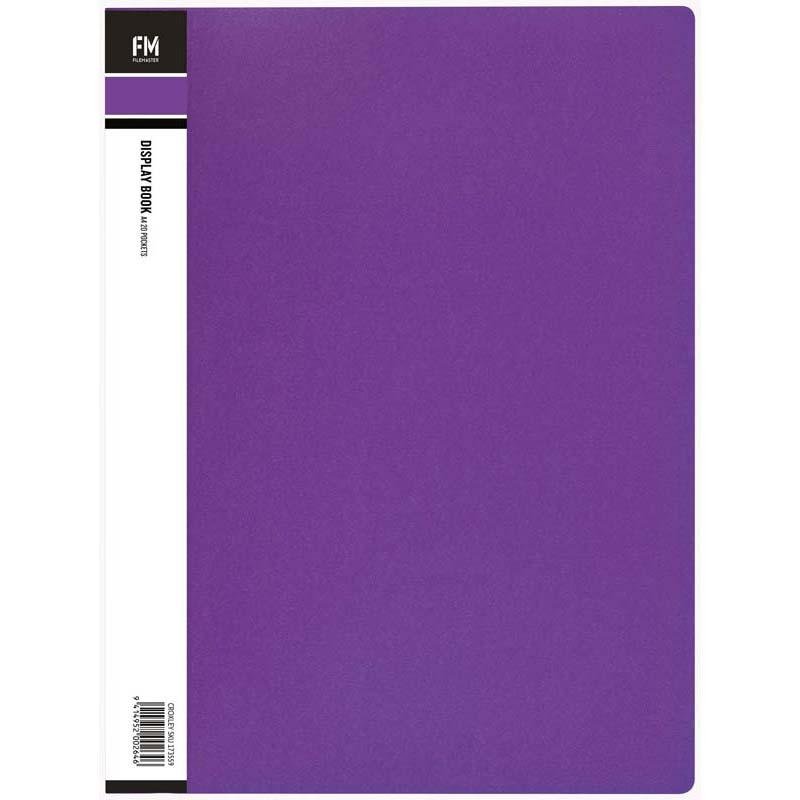 Display Book Vivid A4 Passion Purple 20 Pocket - Home Office Space NZ
