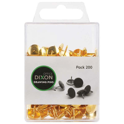 Drawing Pins Brass No.3 Pack 200 - Home Office Space NZ