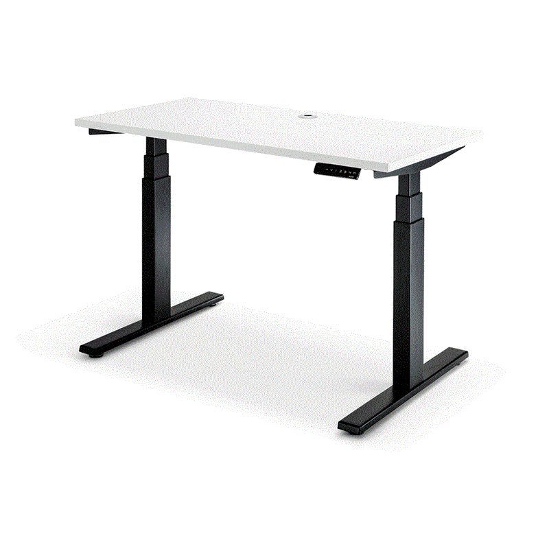 Enhance Electric Height Adjustable Desk - Black / White - Home Office Space NZ