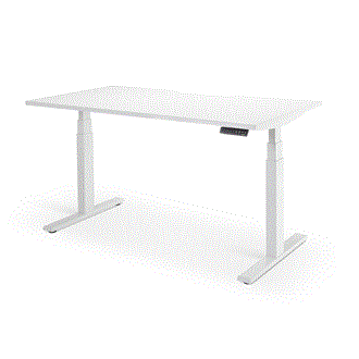 Enhance Electric Height Adjustable Desk - White / White - Home Office Space NZ