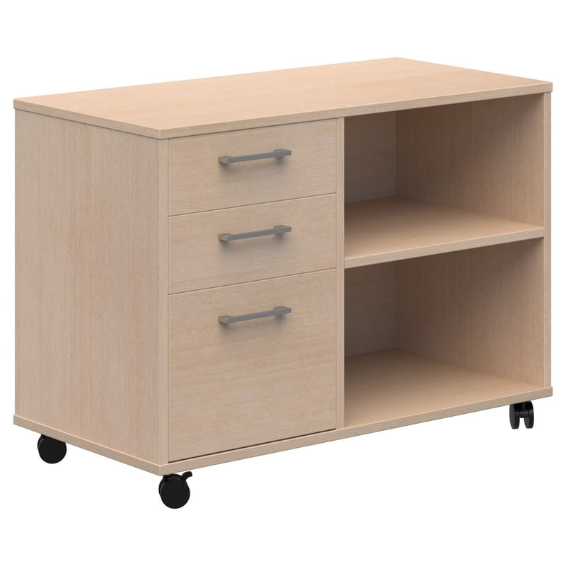 Mascot Mobile Caddy (Drawers + Shelving) - Home Office Space NZ