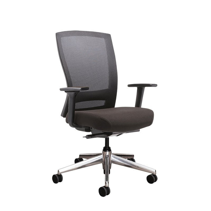 Mentor Mesh Back with Polished Aluminium Base - Home Office Space NZ