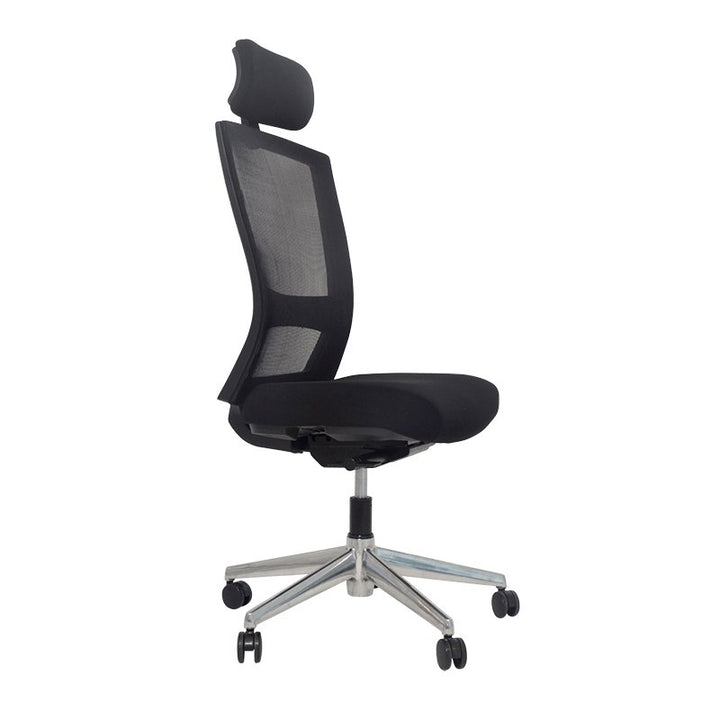 Mentor Mesh Back with Polished Aluminium Base - Home Office Space NZ