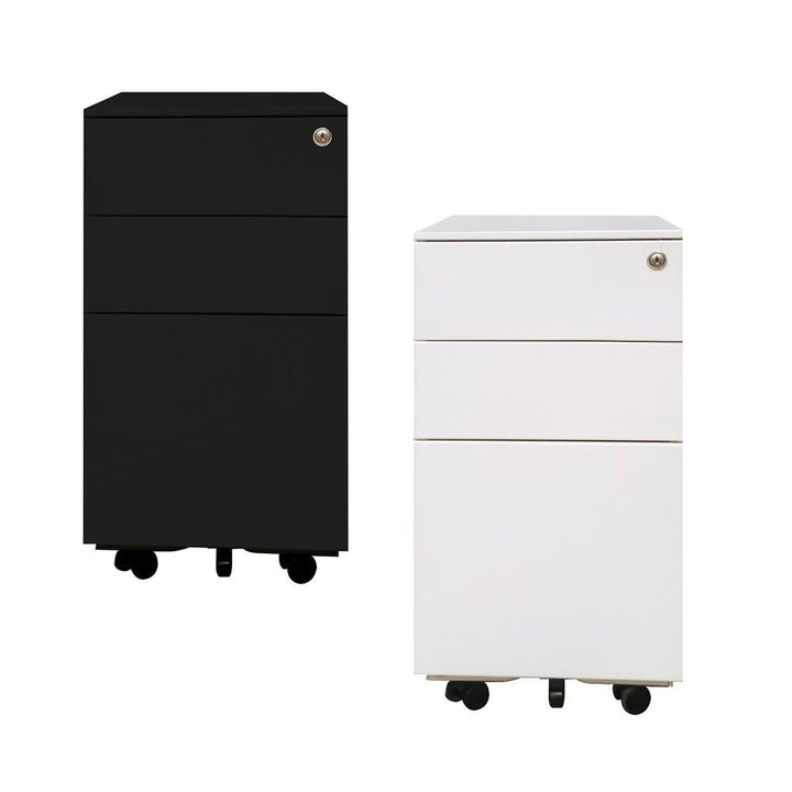 Milano 300 Slimline 2-Drawer + File Storage Unit - Home Office Space NZ