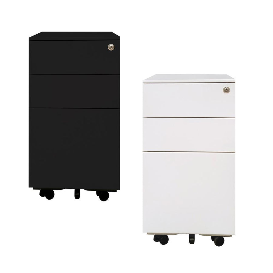 Milano 300 Slimline 2-Drawer + File Storage Unit - Home Office Space NZ