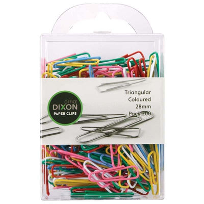 Paper Clips 28mm Tri Coloured Pack 200 - Home Office Space NZ