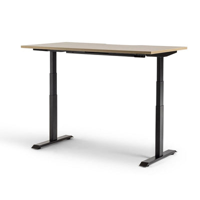 Rise Electric Height Adjustable Desk - Black / Autumn Oak - Home Office Space NZ