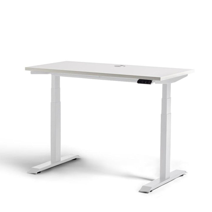 Rise Electric Height Adjustable Desk - White/White - Home Office Space NZ
