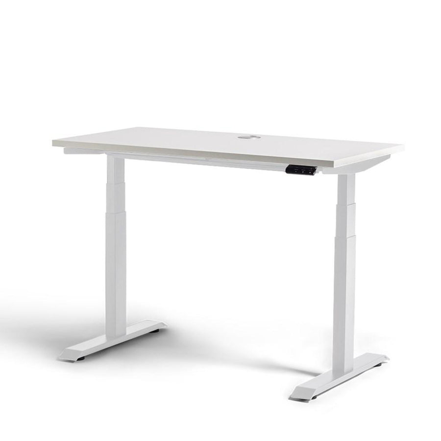 Rise Electric Height Adjustable Desk - White/White - Home Office Space NZ