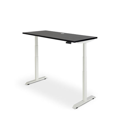 Rise Electric Height Adjustable Desk - White / Black - Home Office Space NZ