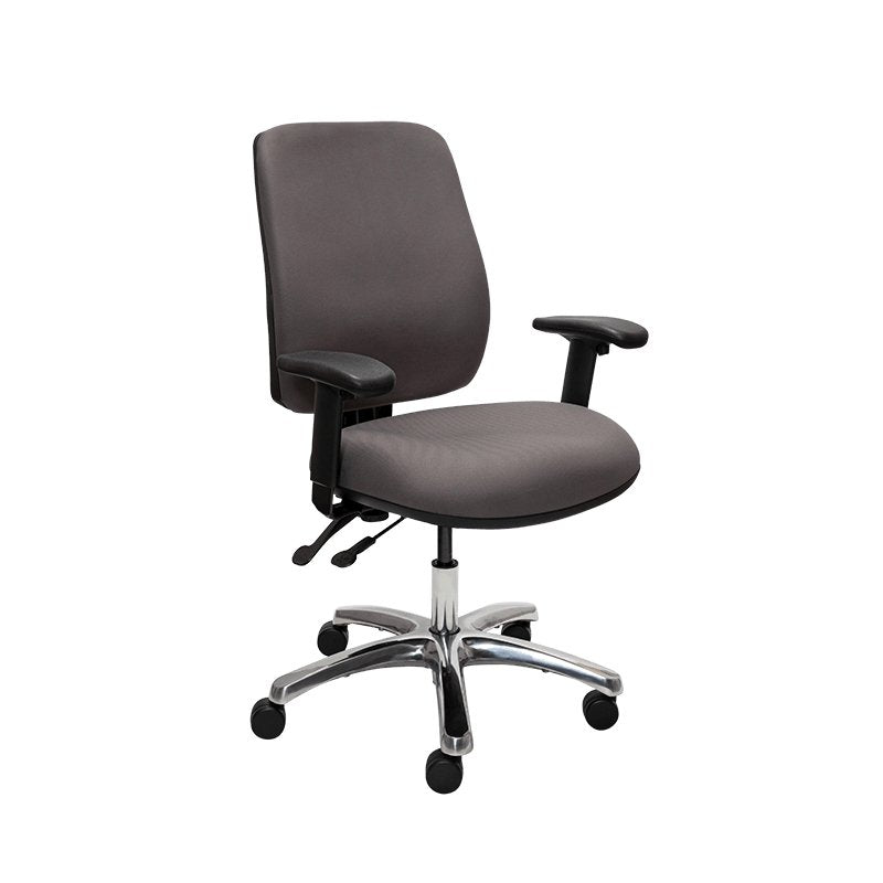 Roma – 2-Lever High Back with Polished Aluminium Base - Home Office Space NZ