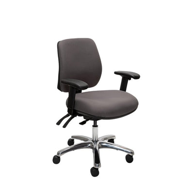 Roma – 3-Lever Mid Back + Polished Aluminium Base - Home Office Space NZ