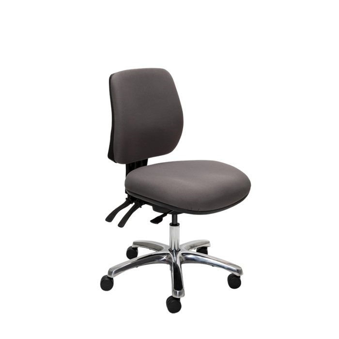 Roma – 3-Lever Mid Back + Polished Aluminium Base - Home Office Space NZ