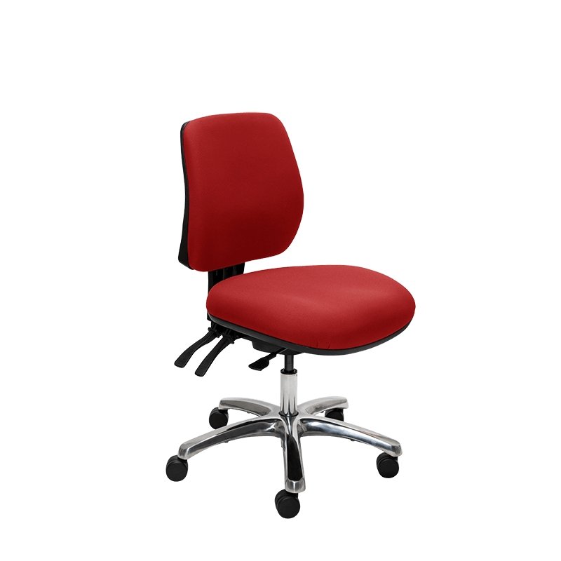 Roma – 3-Lever Mid Back + Polished Aluminium Base - Home Office Space NZ
