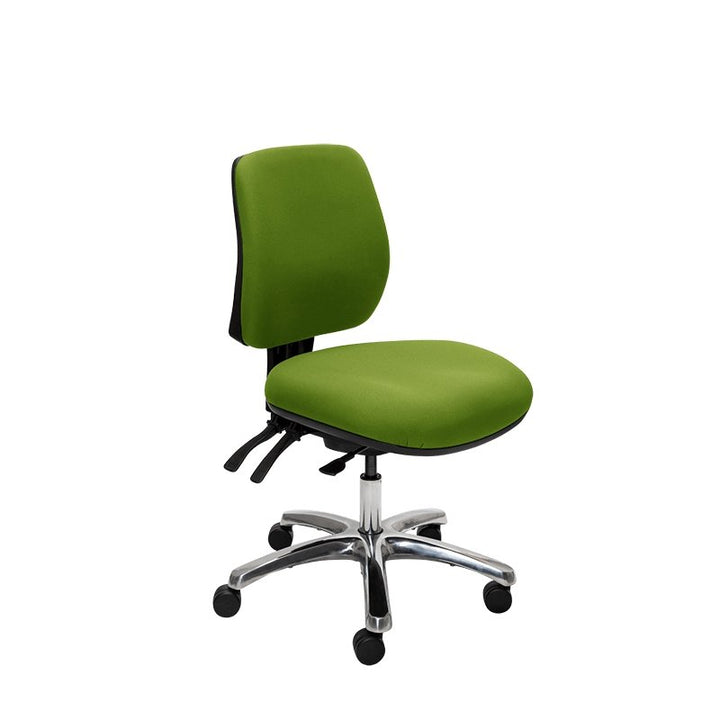 Roma – 3-Lever Mid Back + Polished Aluminium Base - Home Office Space NZ